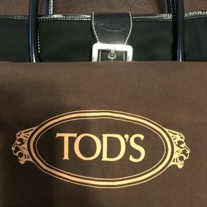 TODS Leather Trimmed Nylon Bag